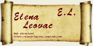 Elena Leovac vizit kartica